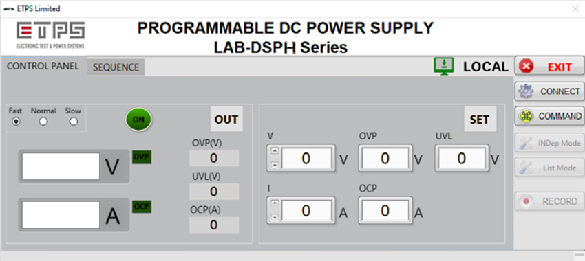 LAB-DSPH Operating GUI