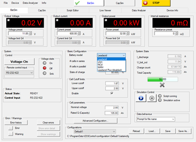 Battery Emulation GUI Screenshot