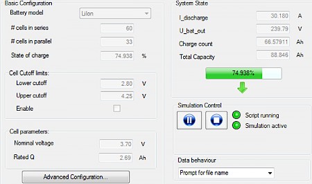 Screenshot of Battery Emulation GUI